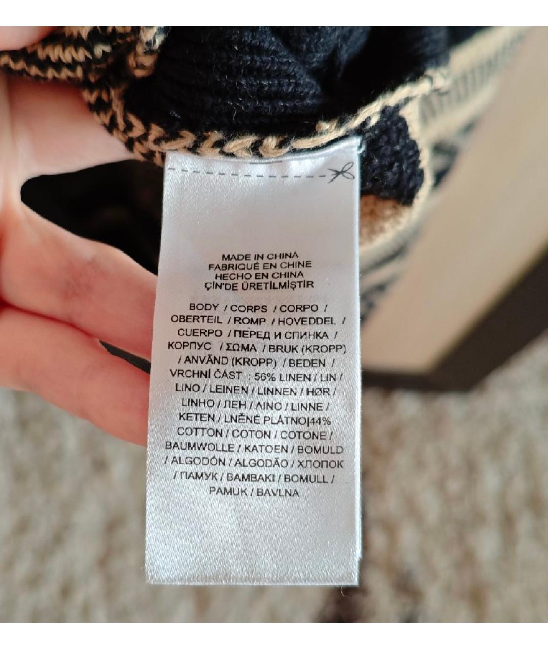 RALPH LAUREN Черный льняной джемпер / свитер, фото 3