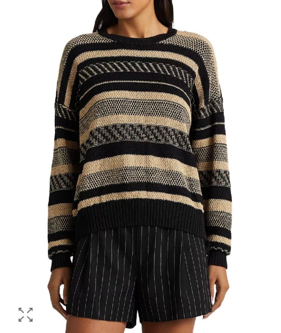 RALPH LAUREN Черный льняной джемпер / свитер, фото 6