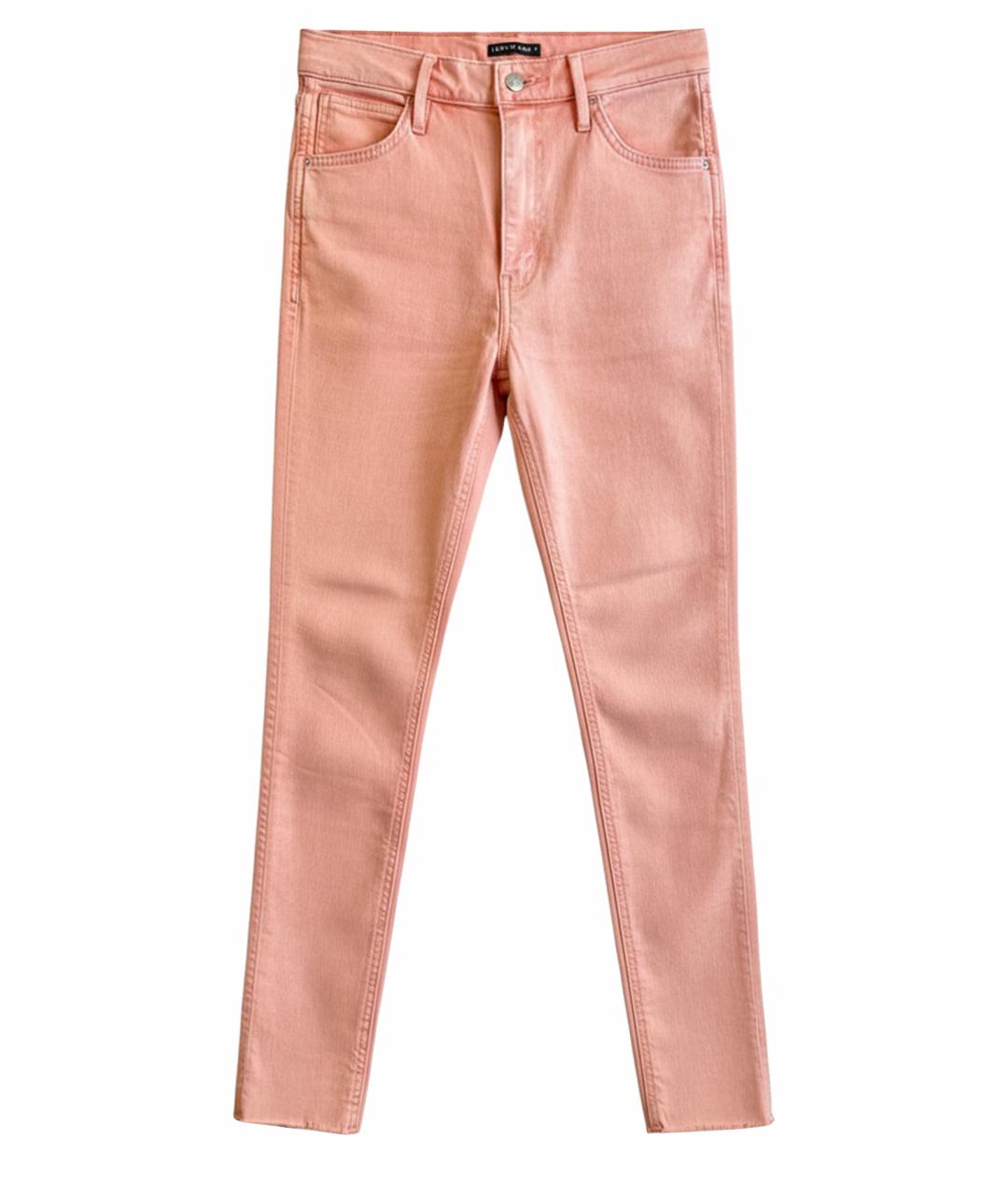 LEVI'S Коралловые хлопко-эластановые прямые джинсы, фото 1