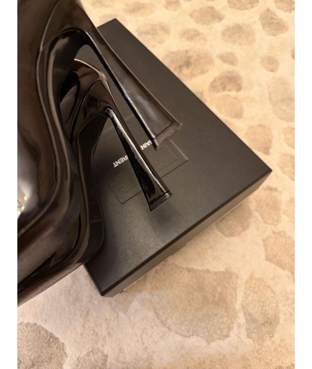 SAINT LAURENT Черные туфли из лакированной кожи, фото 6