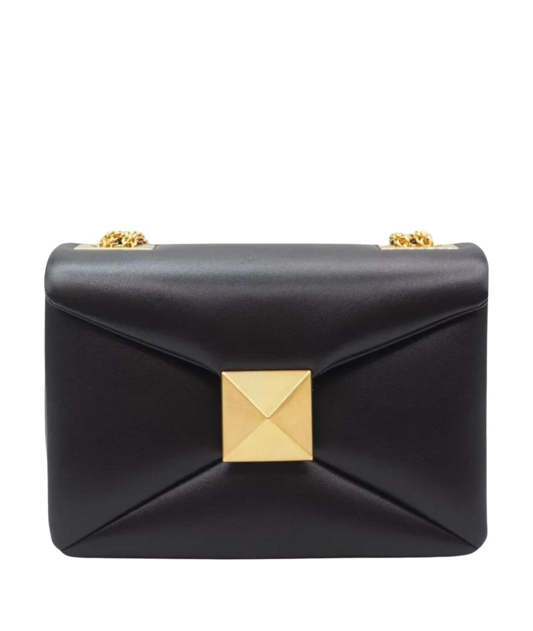 VALENTINO Черная кожаная сумка через плечо, фото 1