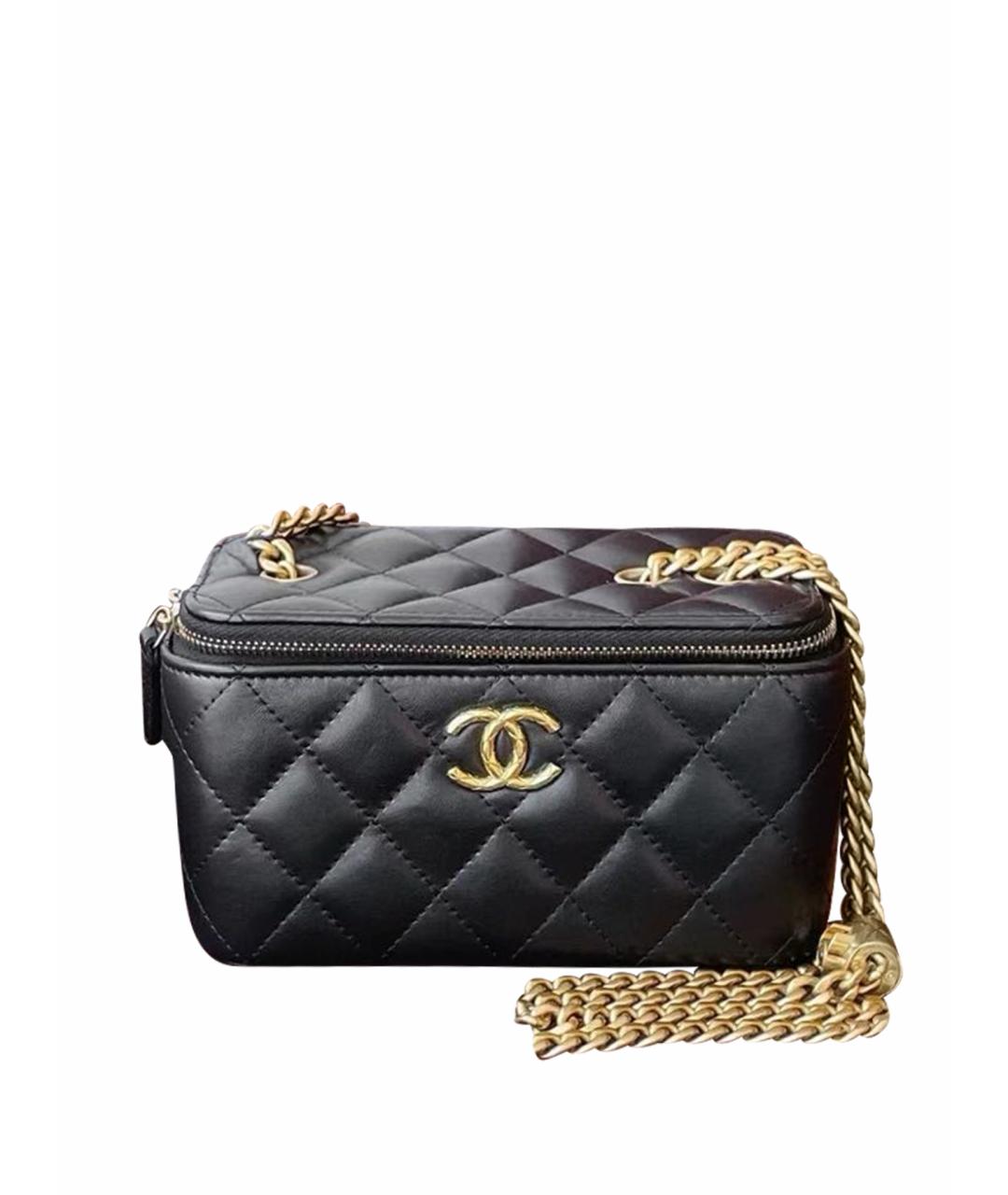 CHANEL Черная кожаная сумка через плечо, фото 1