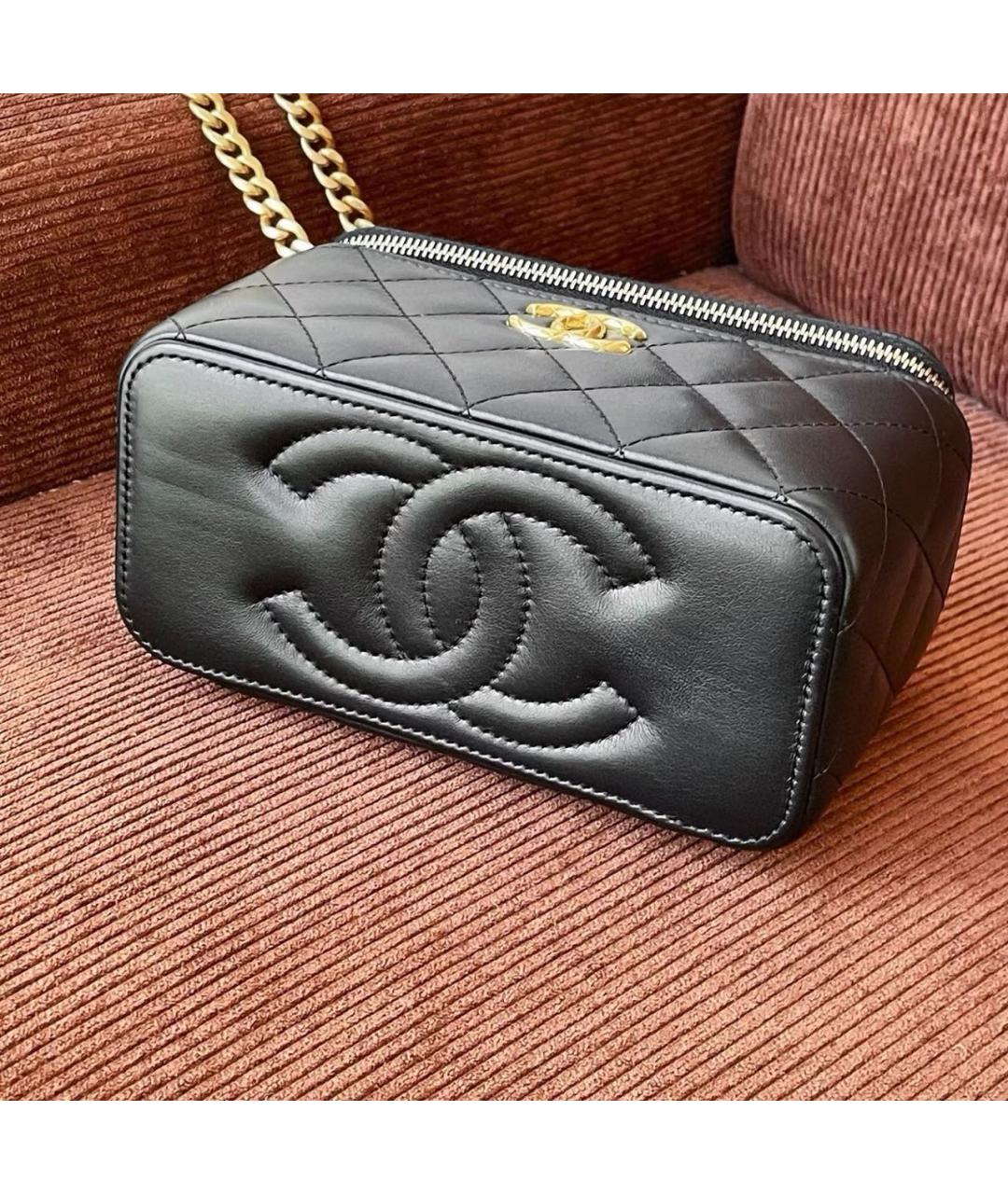 CHANEL Черная кожаная сумка через плечо, фото 5