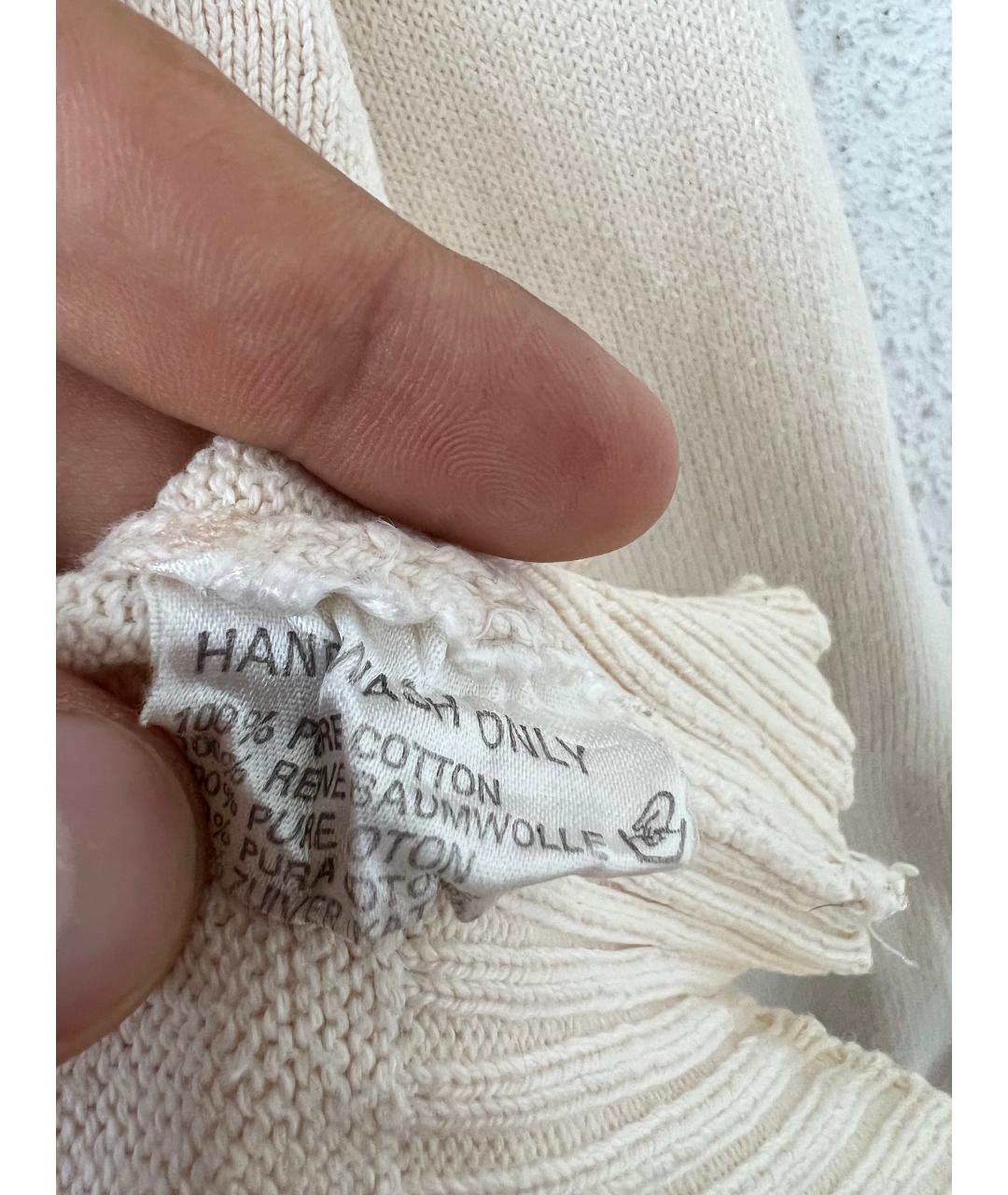 BURBERRY Бежевый хлопковый джемпер / свитер, фото 4