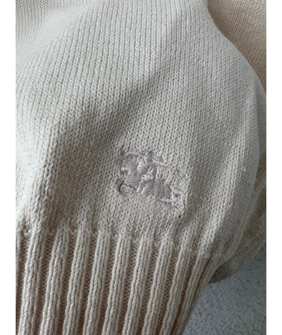 BURBERRY Бежевый хлопковый джемпер / свитер, фото 3
