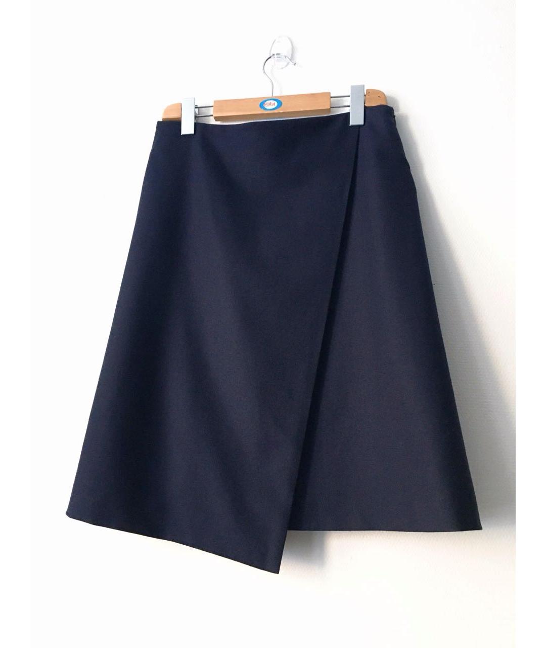 JOSEPH Темно-синяя шерстяная юбка миди, фото 8