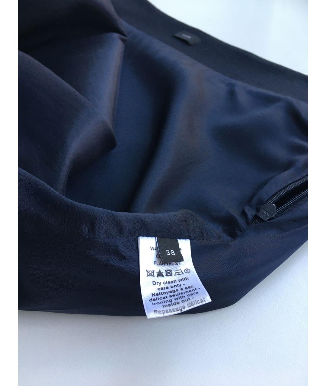 JOSEPH Темно-синяя шерстяная юбка миди, фото 4