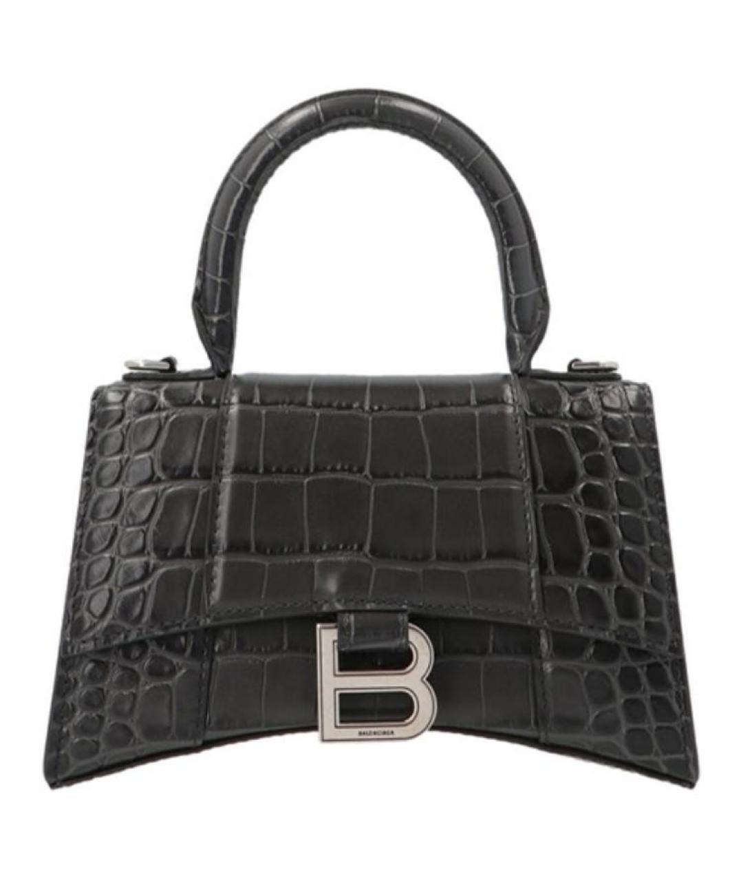 BALENCIAGA Серая кожаная сумка через плечо, фото 1