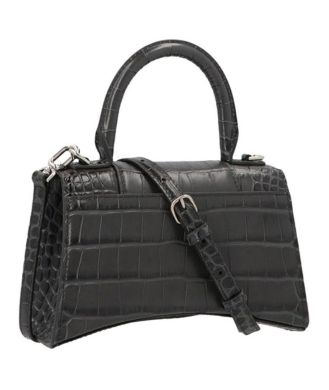 BALENCIAGA Серая кожаная сумка через плечо, фото 2