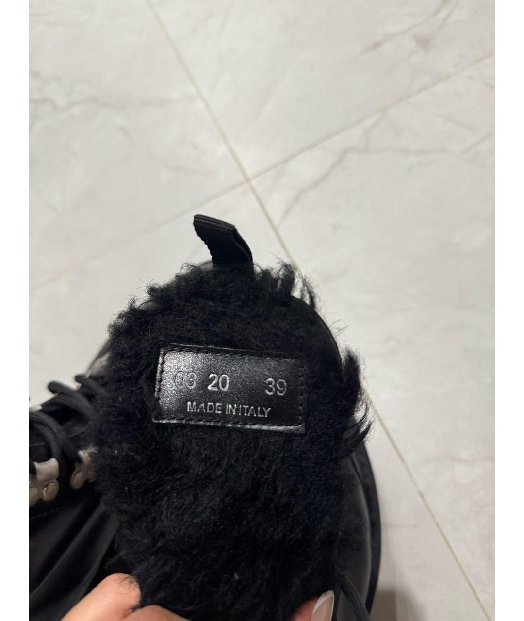 OFF-WHITE Черные кожаные ботинки, фото 6