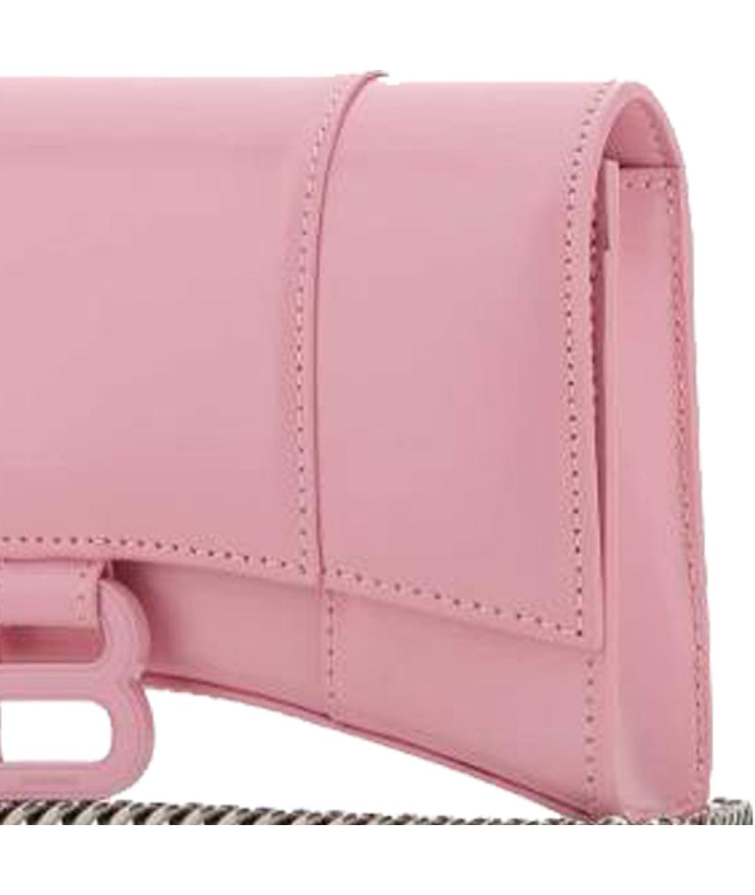 BALENCIAGA Розовая кожаная сумка через плечо, фото 3