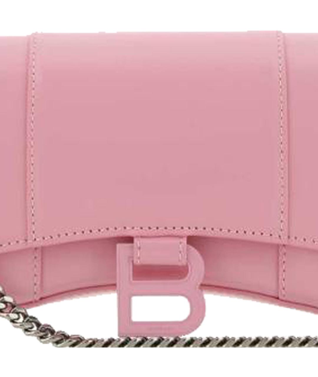 BALENCIAGA Розовая кожаная сумка через плечо, фото 4