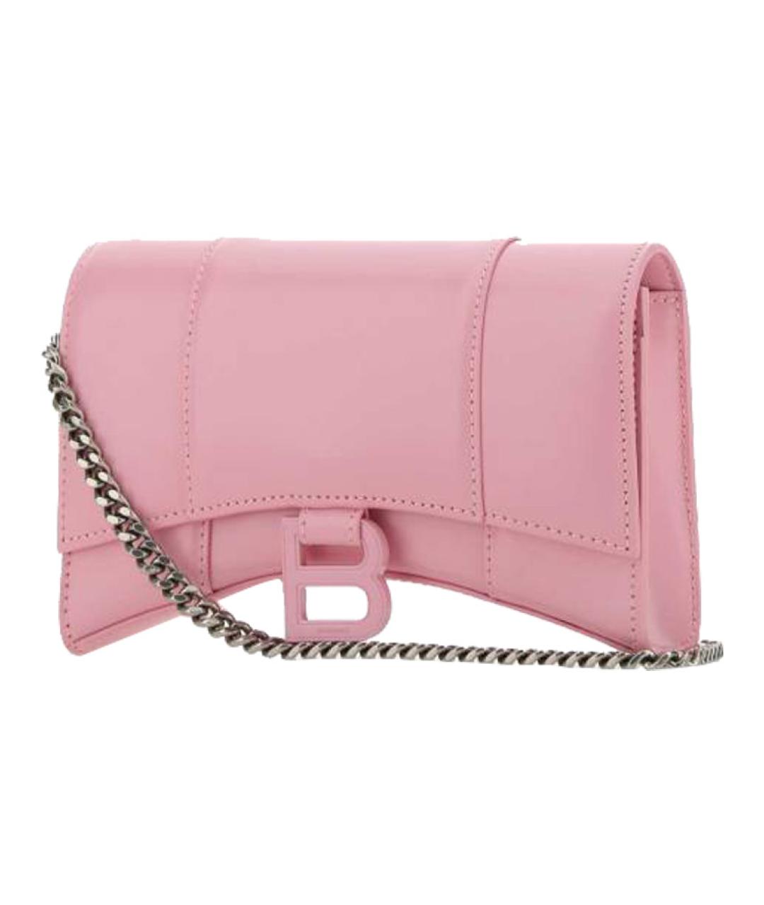 BALENCIAGA Розовая кожаная сумка через плечо, фото 2