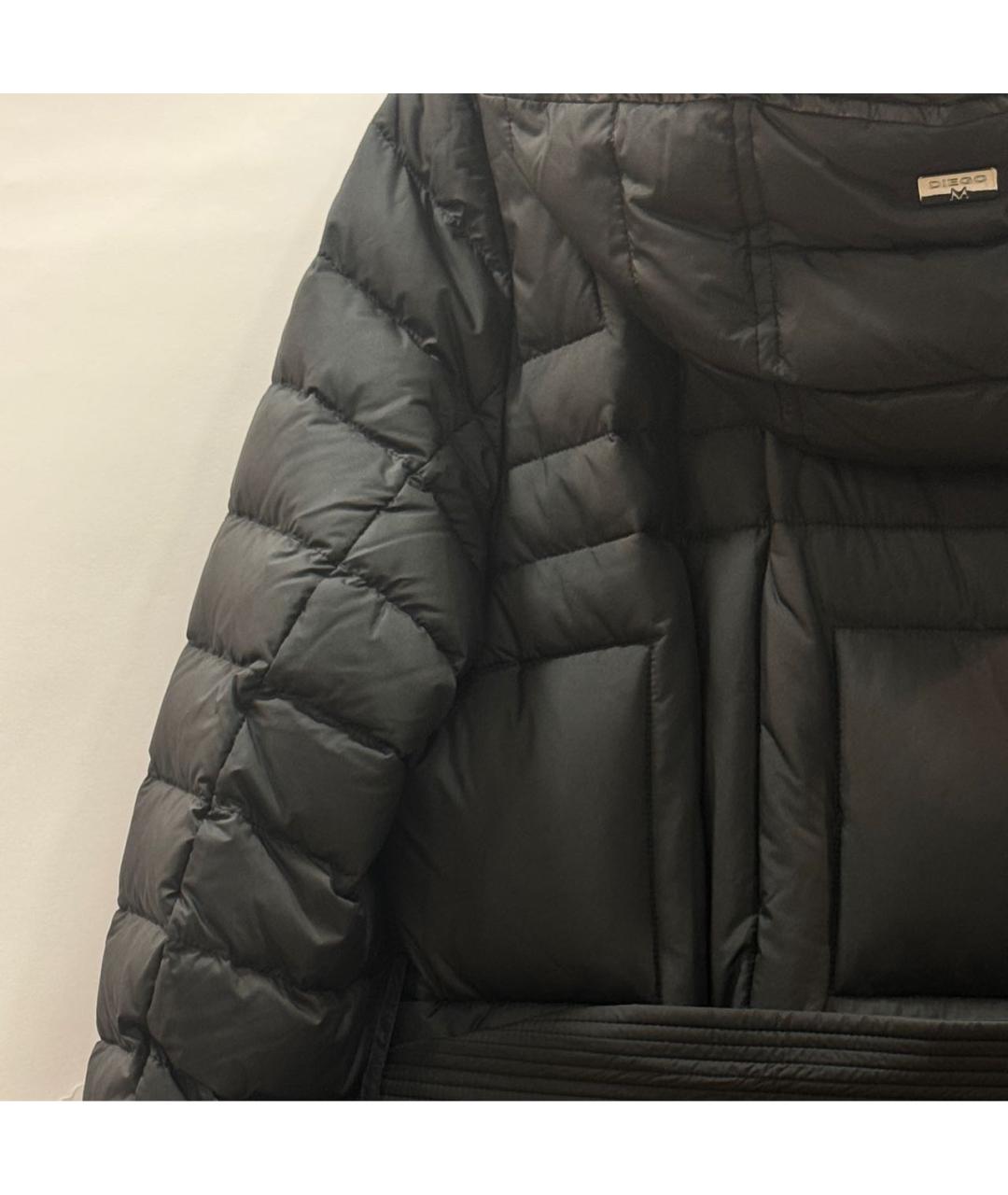 DIEGO M Черный полиэстеровый пуховик, фото 4