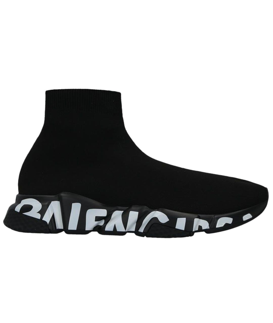 BALENCIAGA Черные текстильные низкие кроссовки / кеды, фото 1