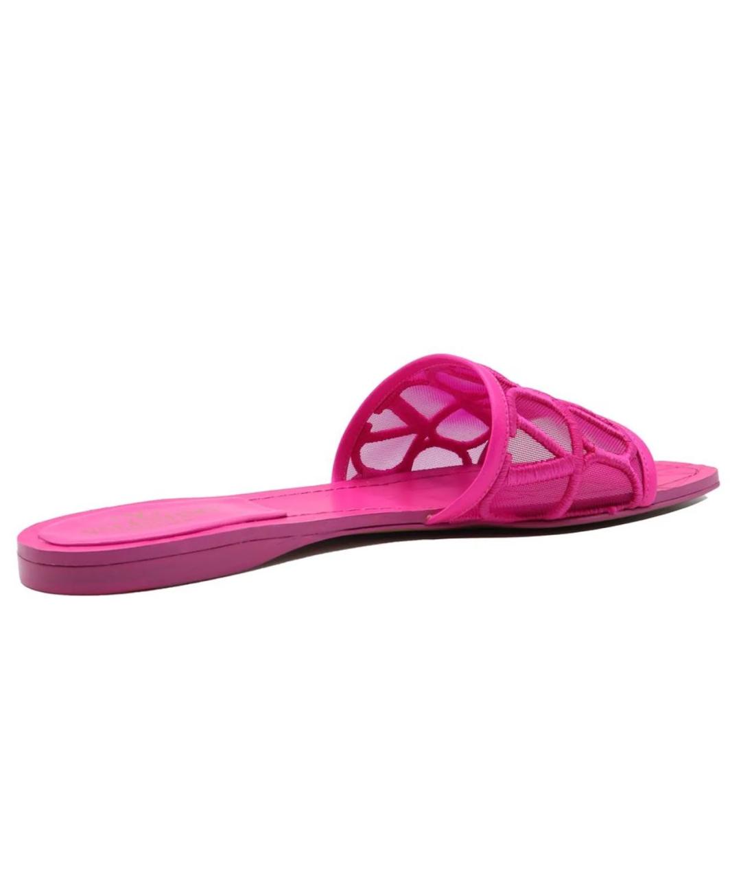 VALENTINO Фуксия текстильные шлепанцы, фото 3