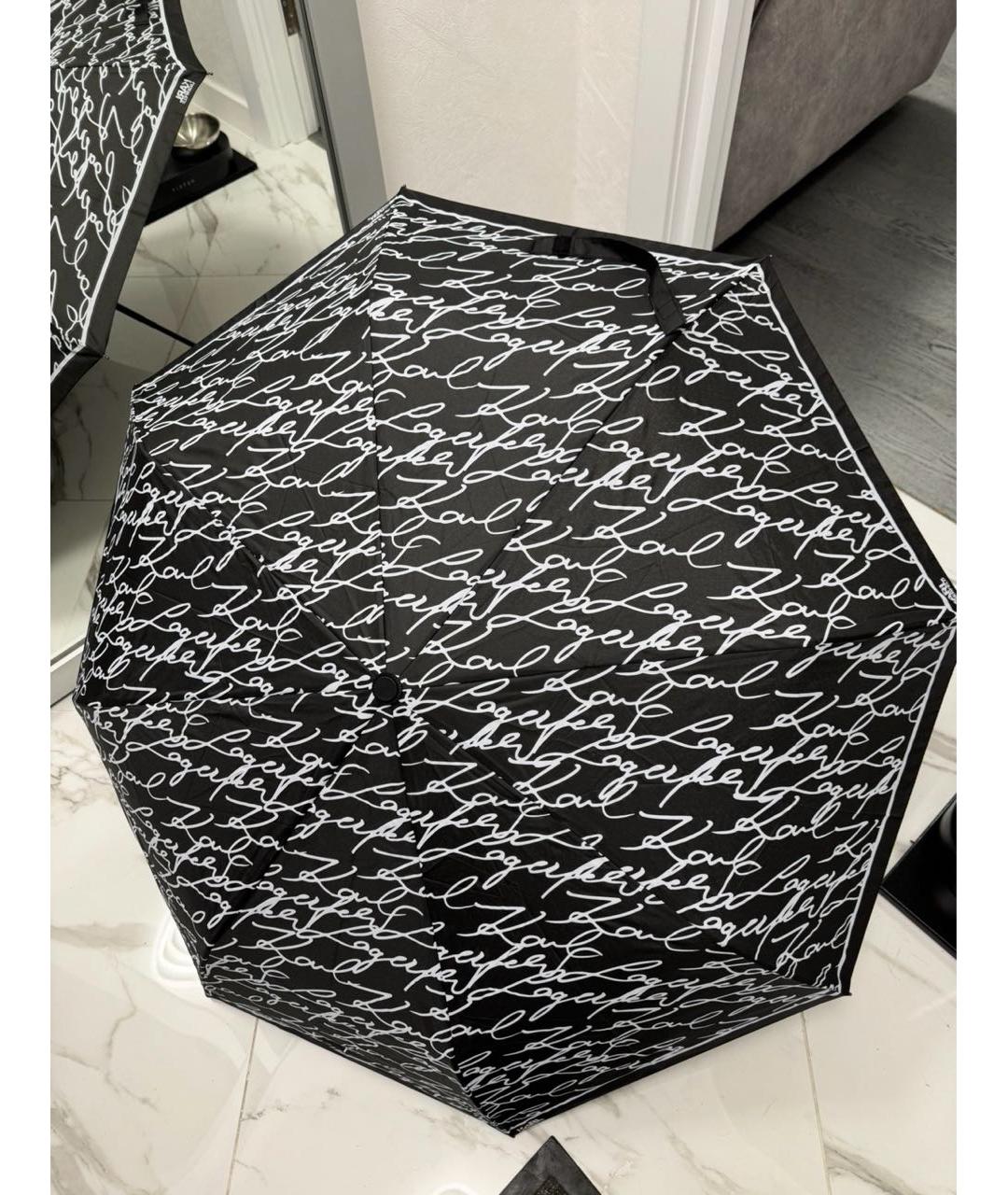 KARL LAGERFELD Черный зонт, фото 8