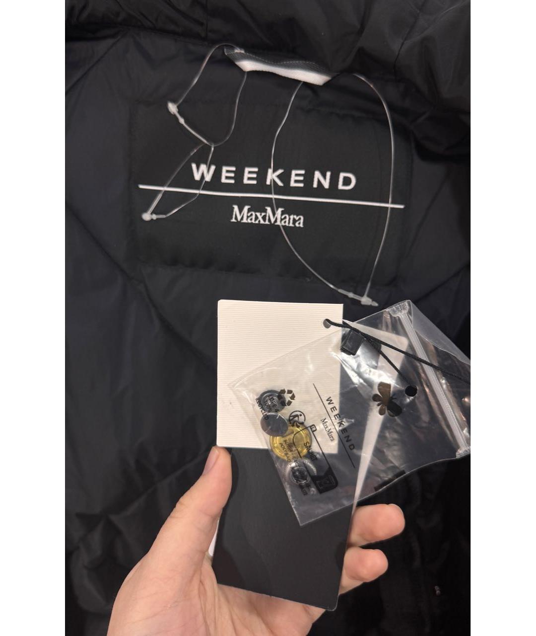 WEEKEND MAX MARA Черная полиэстеровая куртка, фото 3