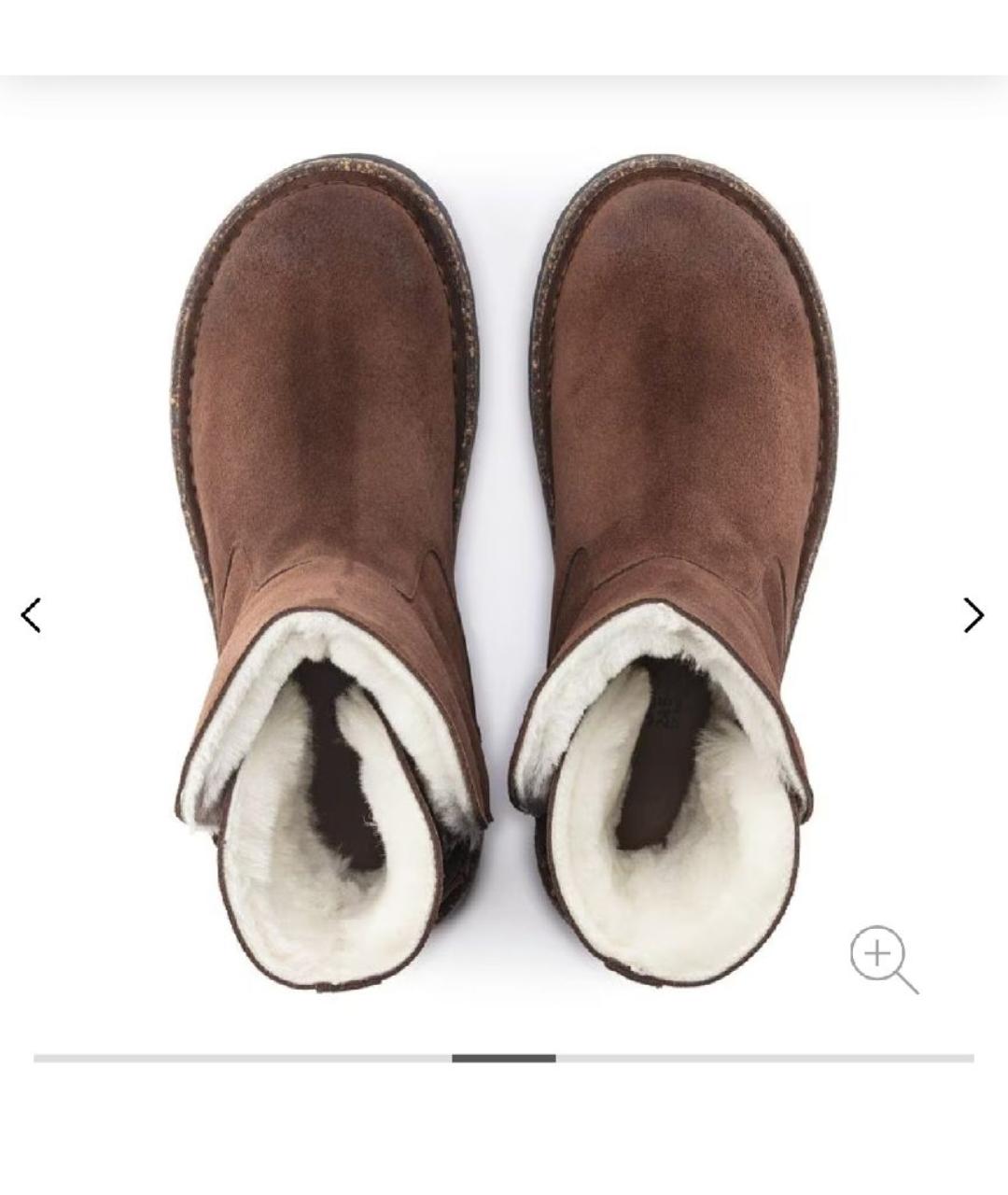 BIRKENSTOCK Коричневые замшевые полусапоги, фото 2