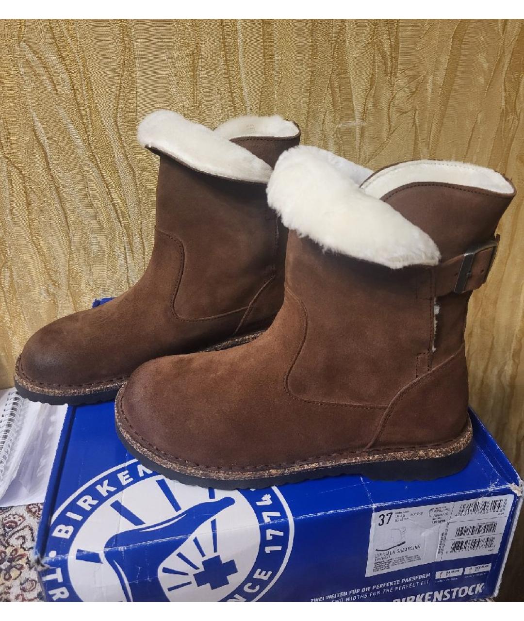 BIRKENSTOCK Коричневые замшевые полусапоги, фото 10