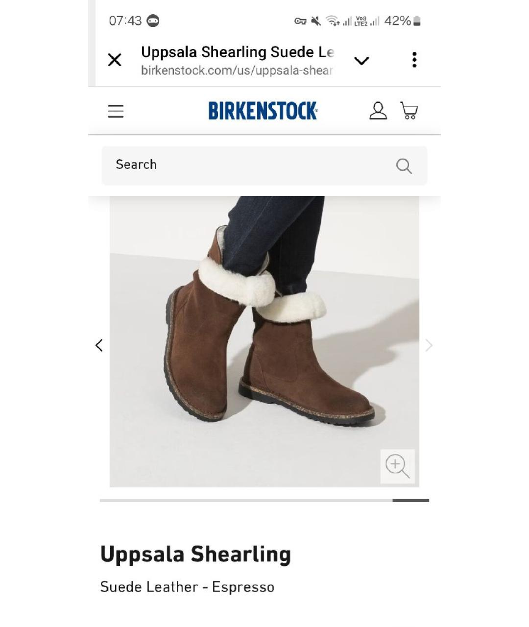 BIRKENSTOCK Коричневые замшевые полусапоги, фото 8