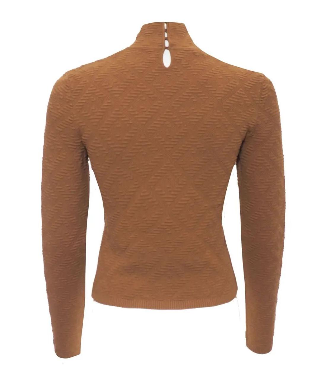 FENDI Коричневая вискозная водолазка, фото 2