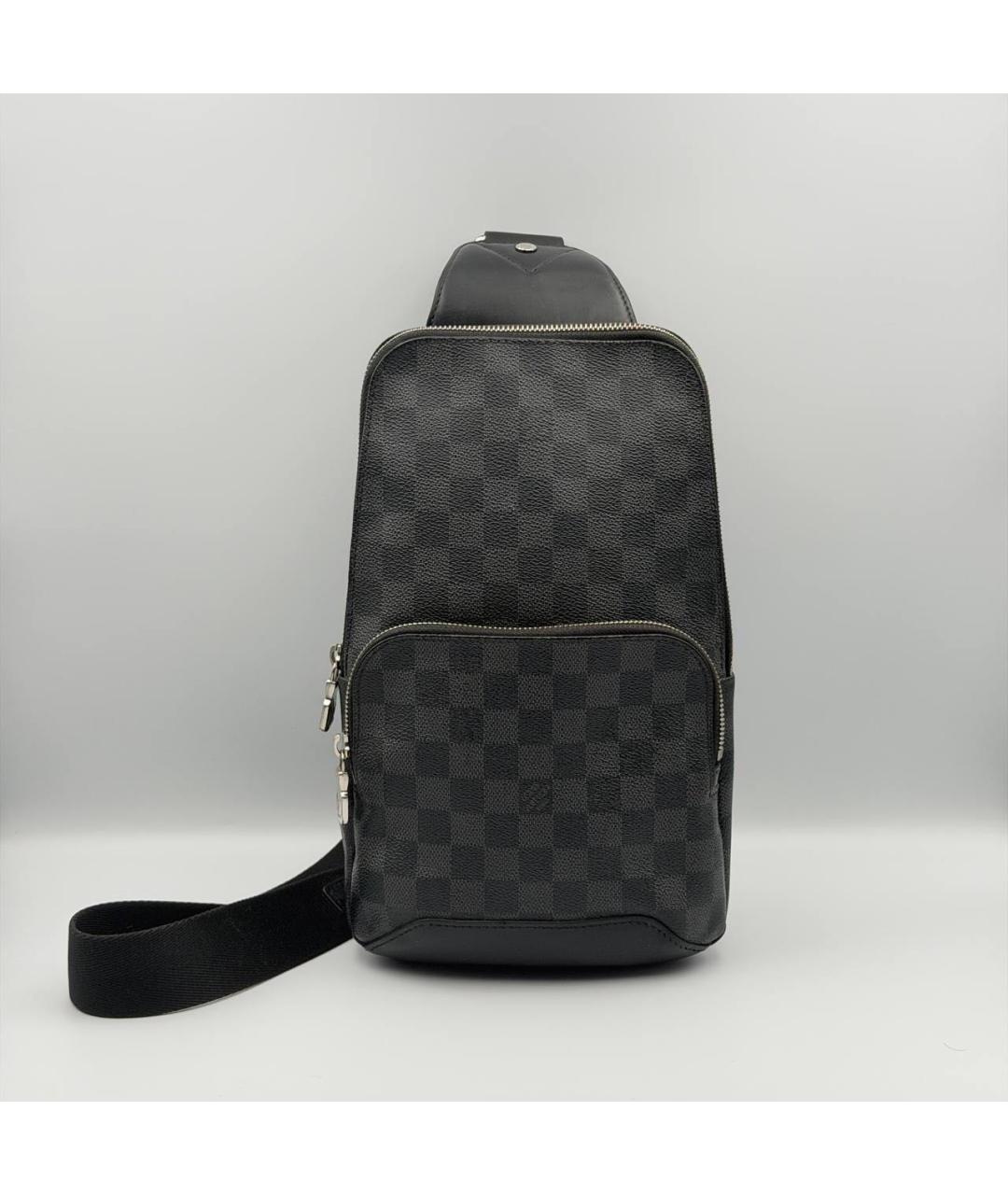 LOUIS VUITTON Антрацитовая сумка на плечо, фото 4