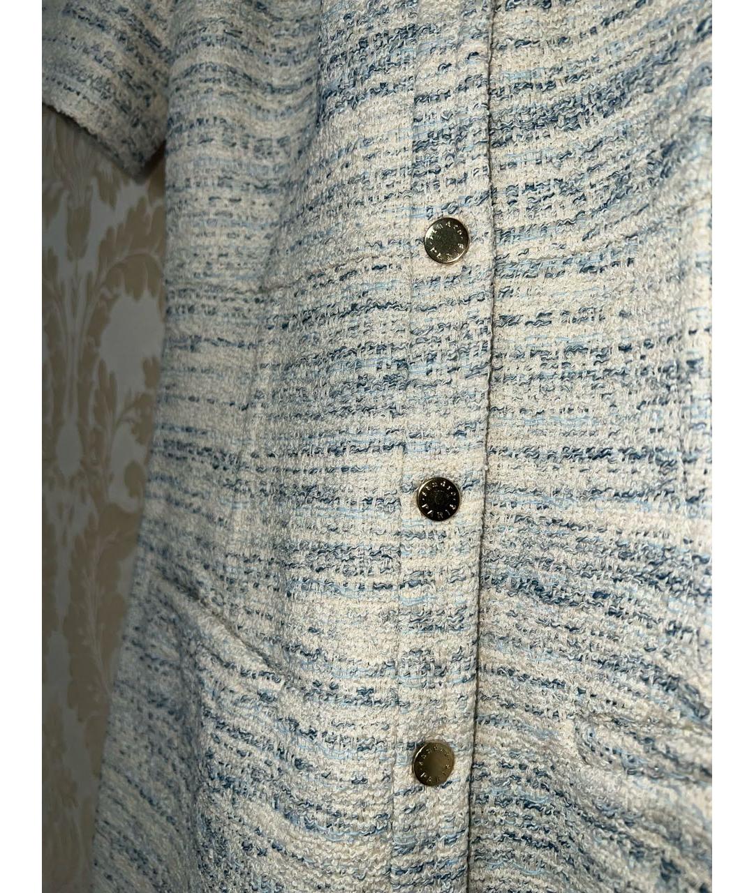 SANDRO Голубое хлопковое повседневное платье, фото 8