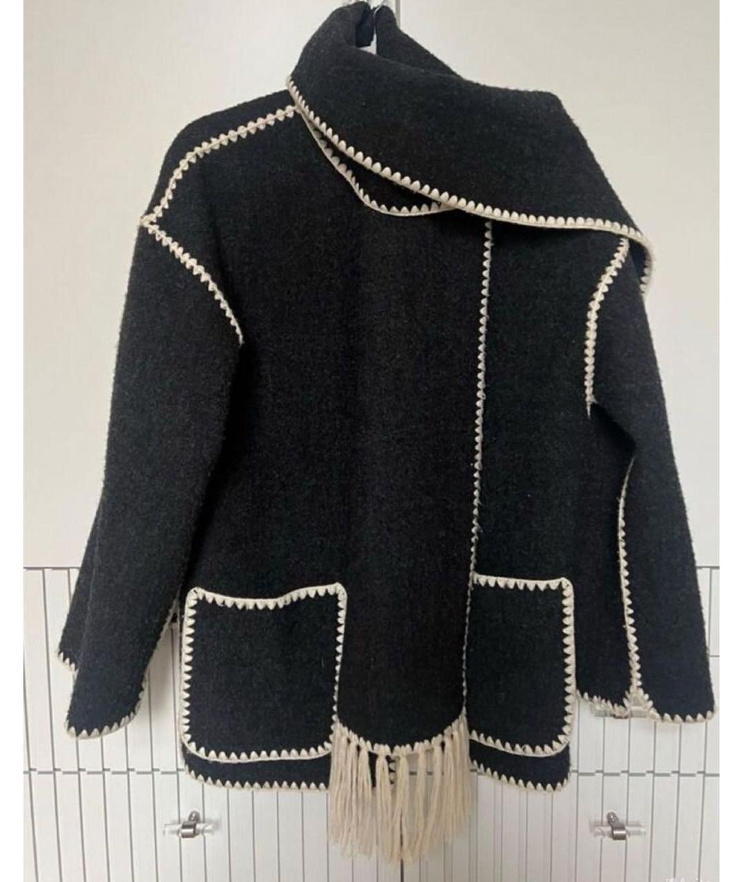 TOTEME Антрацитовое шерстяное пальто, фото 6