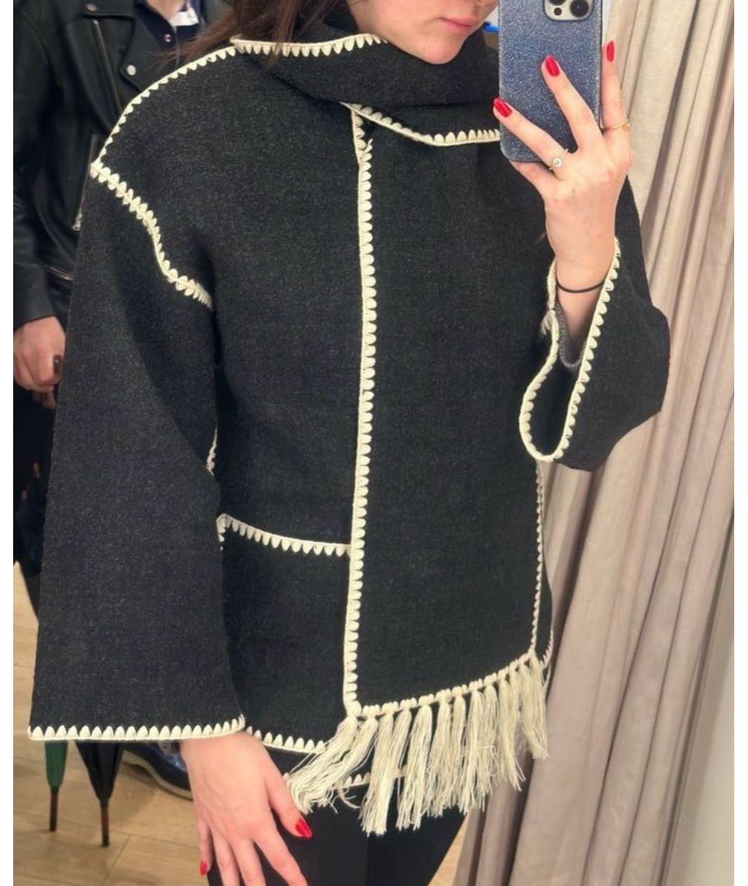 TOTEME Антрацитовое шерстяное пальто, фото 5