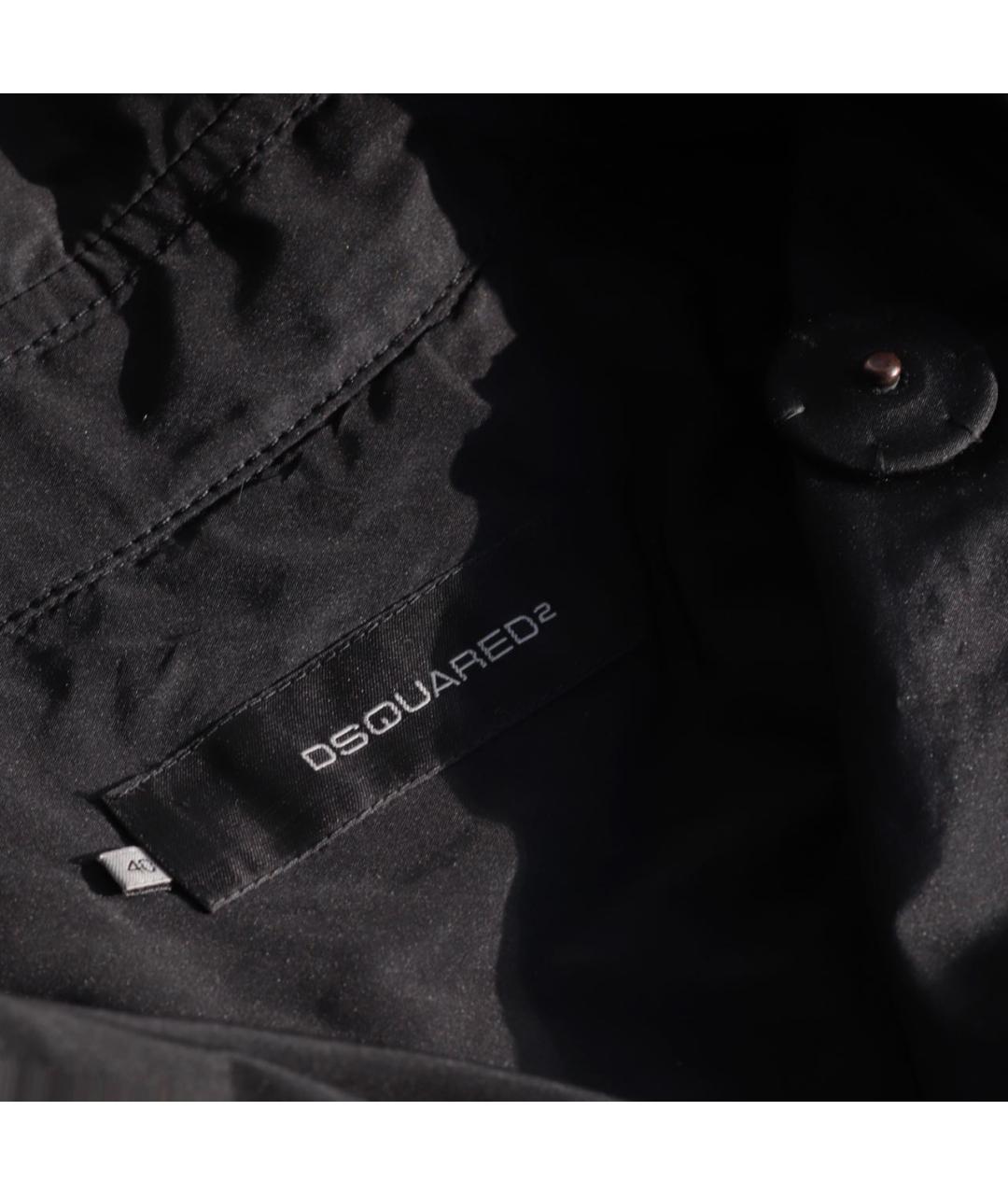 DSQUARED2 Черный полиэстеровый тренч/плащ, фото 3