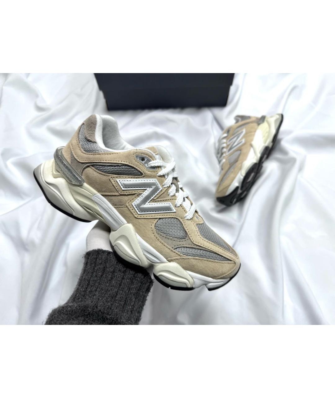 NEW BALANCE Бежевые замшевые кроссовки, фото 2