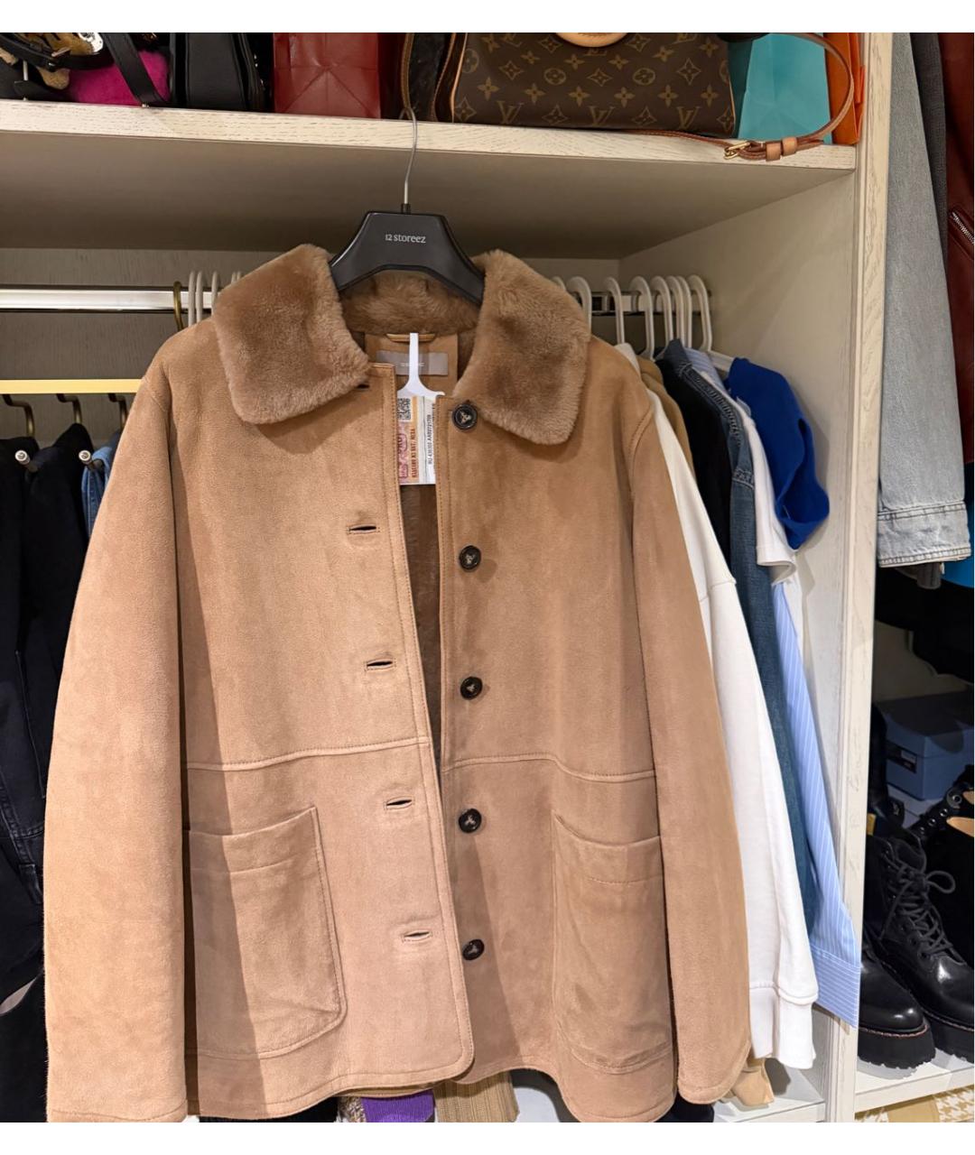 12 STOREEZ Коричневая замшевая дубленка, фото 7