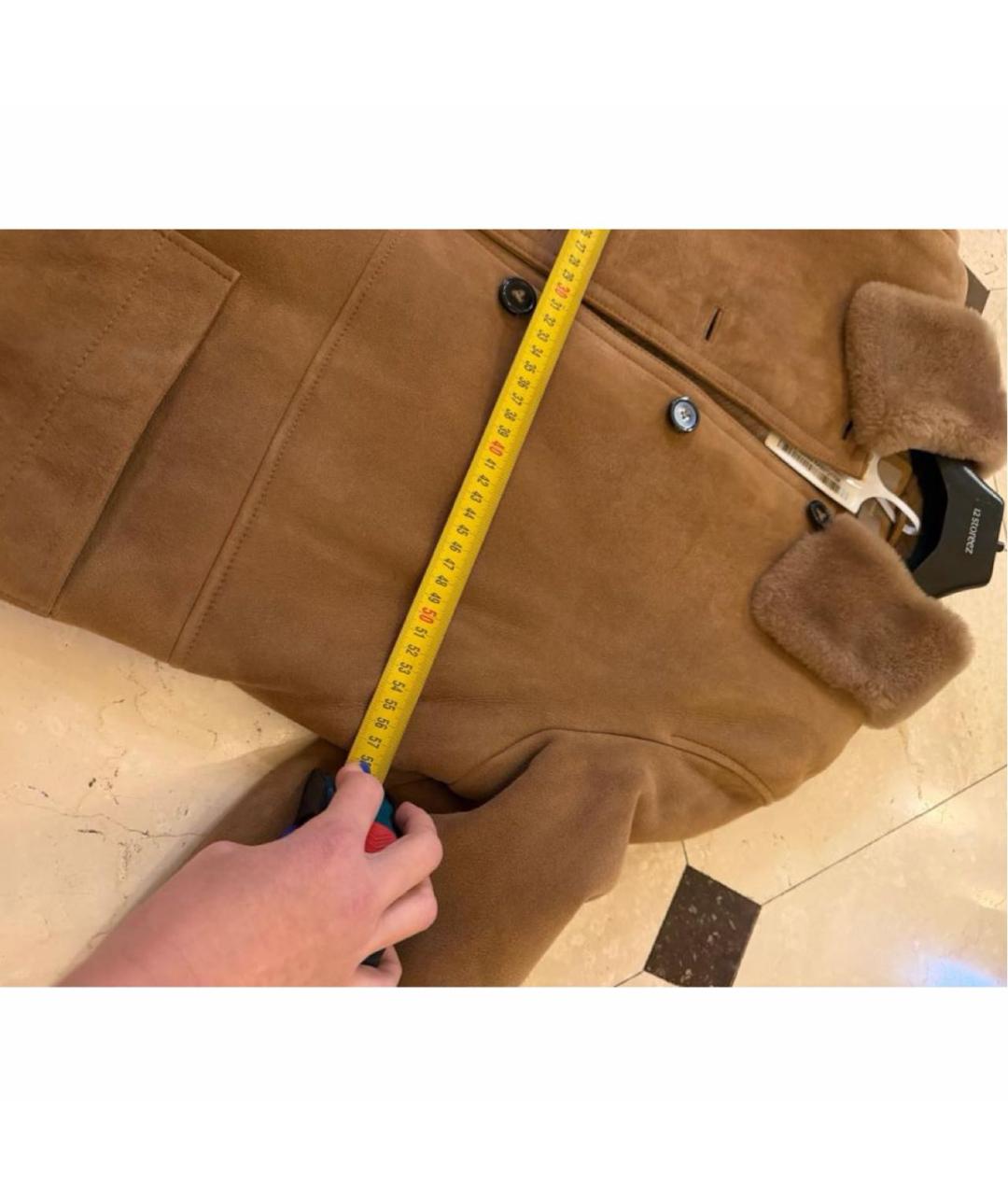 12 STOREEZ Коричневая замшевая дубленка, фото 6