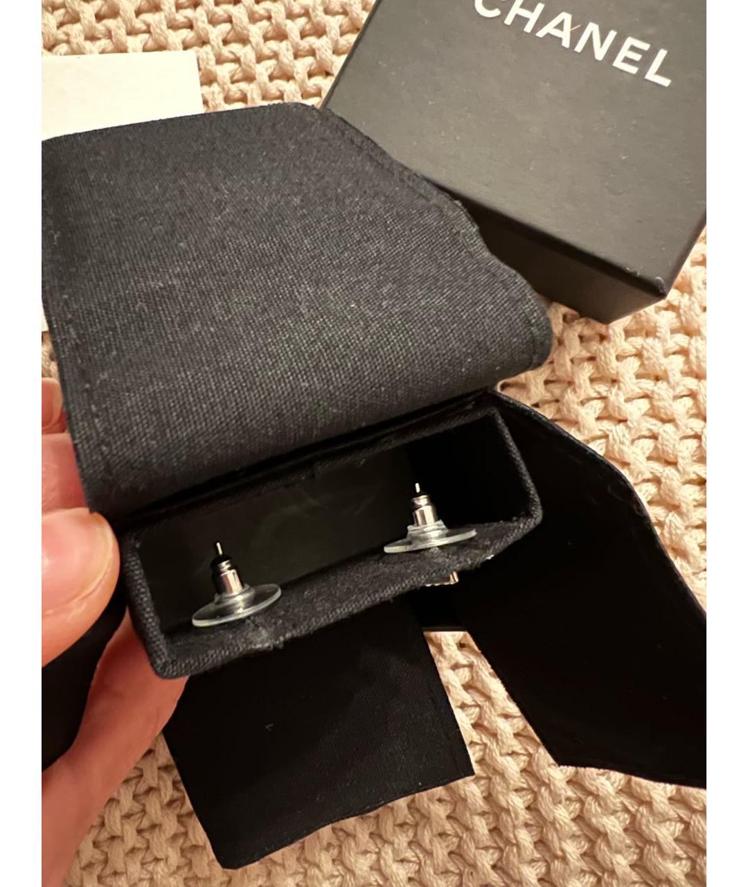 CHANEL Серебряные металлические серьги, фото 7