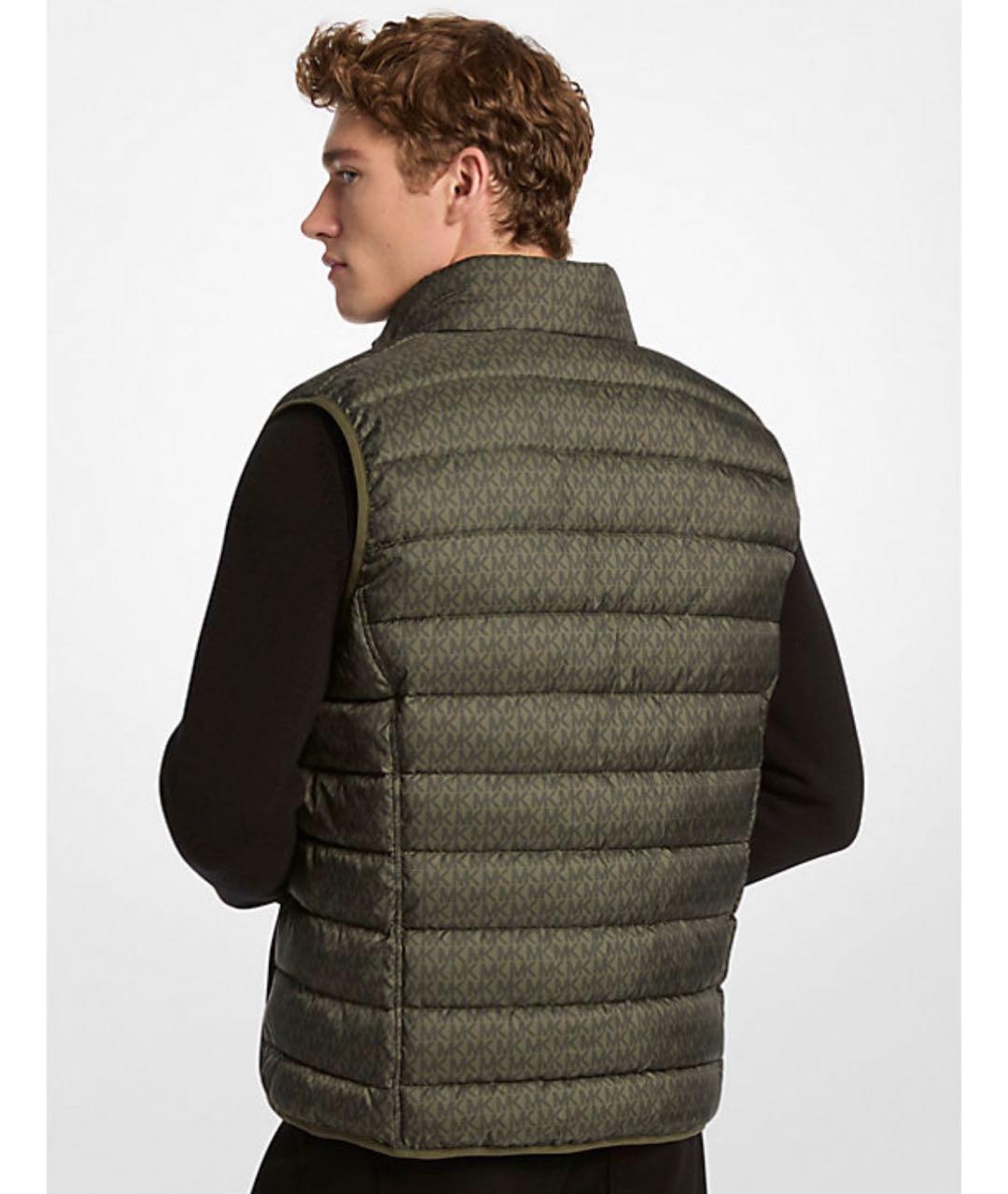 MICHAEL MICHAEL KORS Хаки полиэстеровый жилет, фото 7