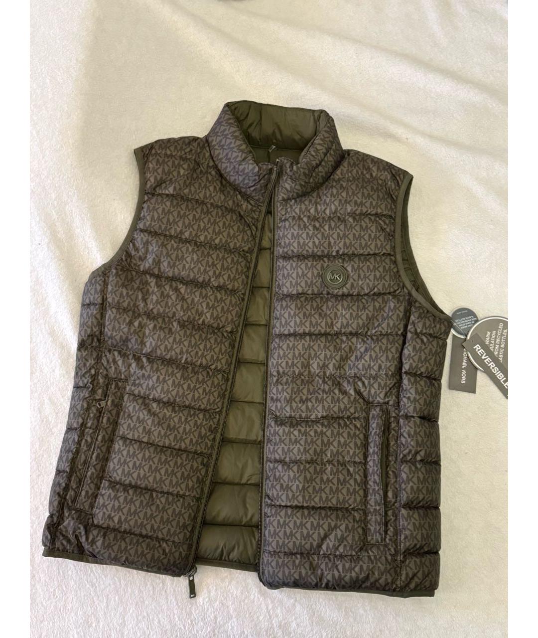 MICHAEL MICHAEL KORS Хаки полиэстеровый жилет, фото 4