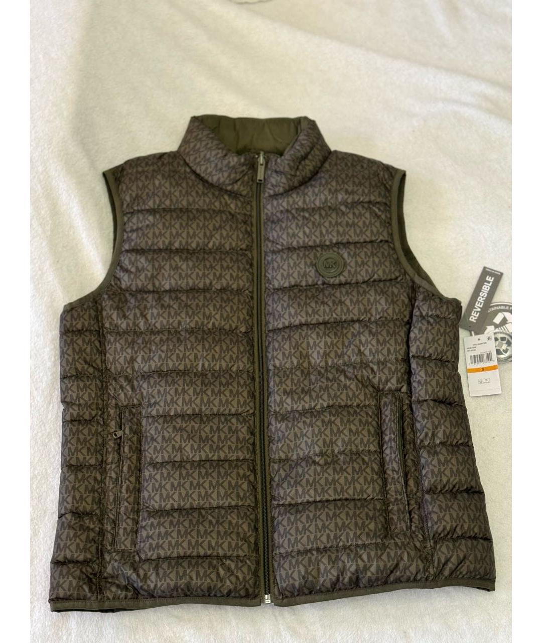 MICHAEL MICHAEL KORS Хаки полиэстеровый жилет, фото 8
