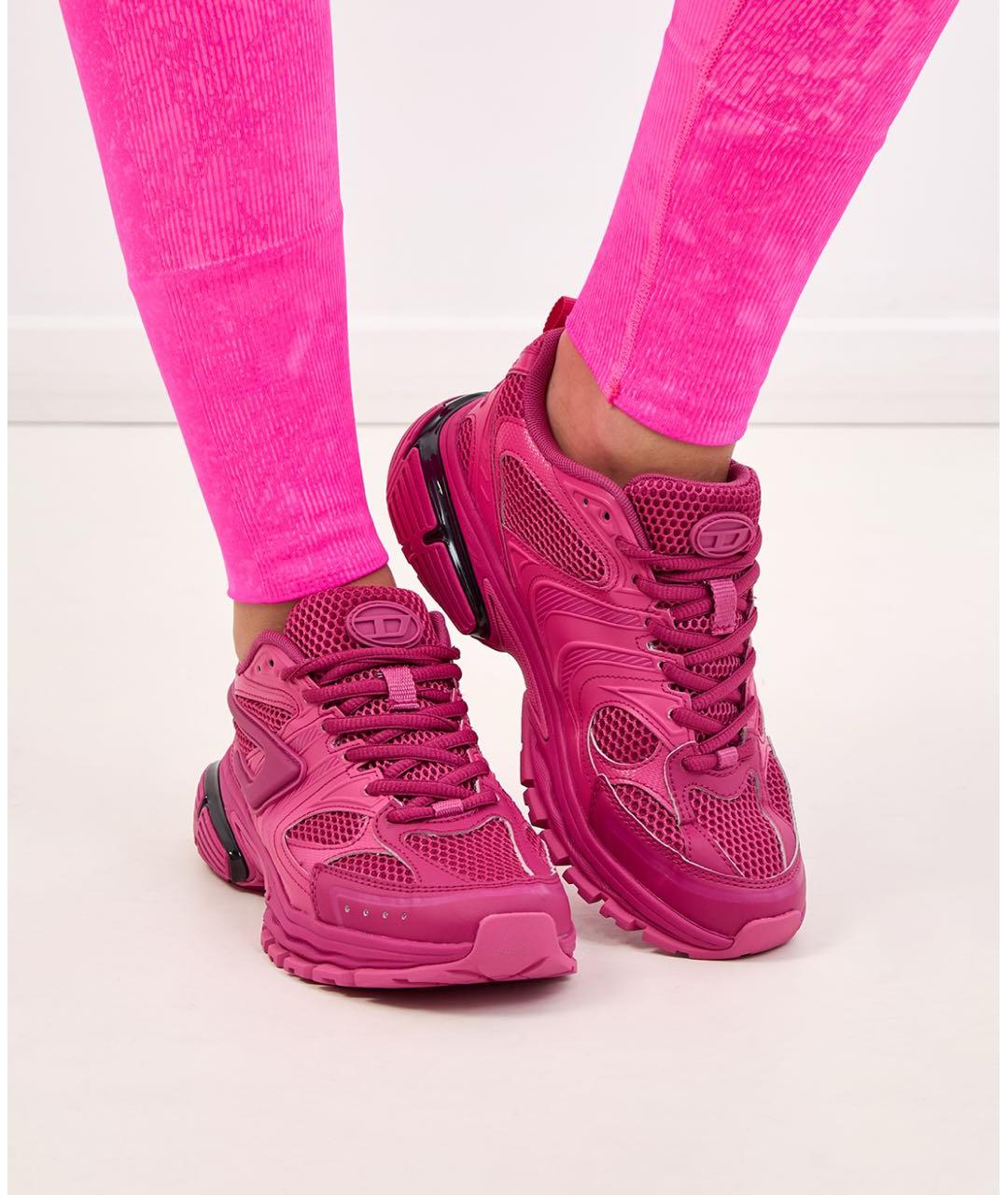 DIESEL Розовые текстильные кроссовки, фото 2