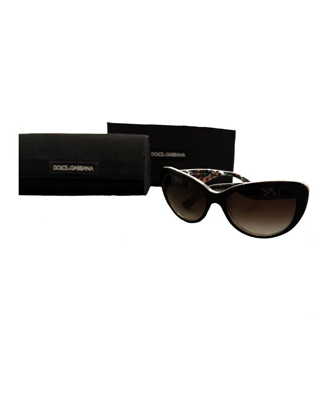 DOLCE&GABBANA Черные пластиковые солнцезащитные очки, фото 4