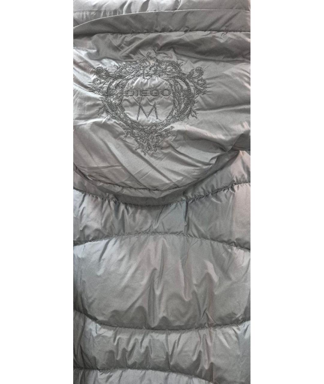 DIEGO M Черный полиэстеровый пуховик, фото 5