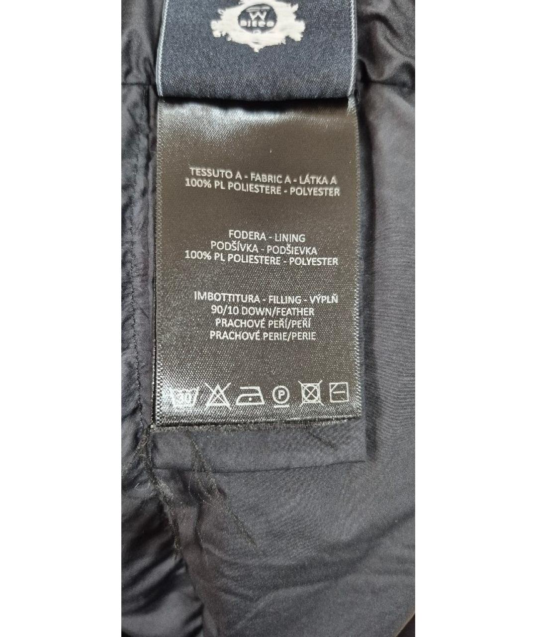 DIEGO M Черный полиэстеровый пуховик, фото 7