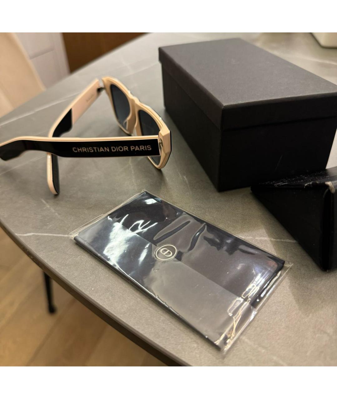 CHRISTIAN DIOR Черные пластиковые солнцезащитные очки, фото 2