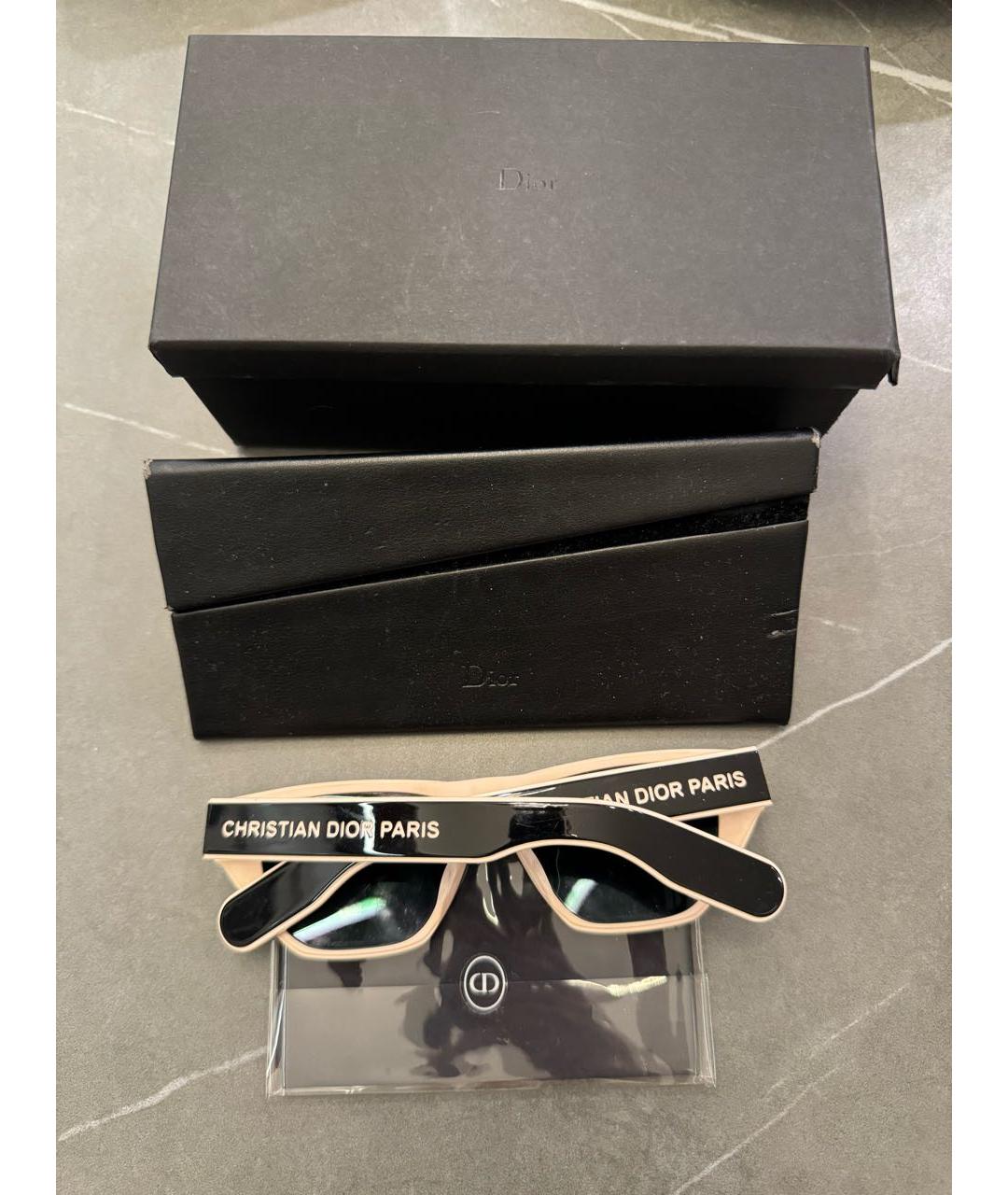 CHRISTIAN DIOR Черные пластиковые солнцезащитные очки, фото 4