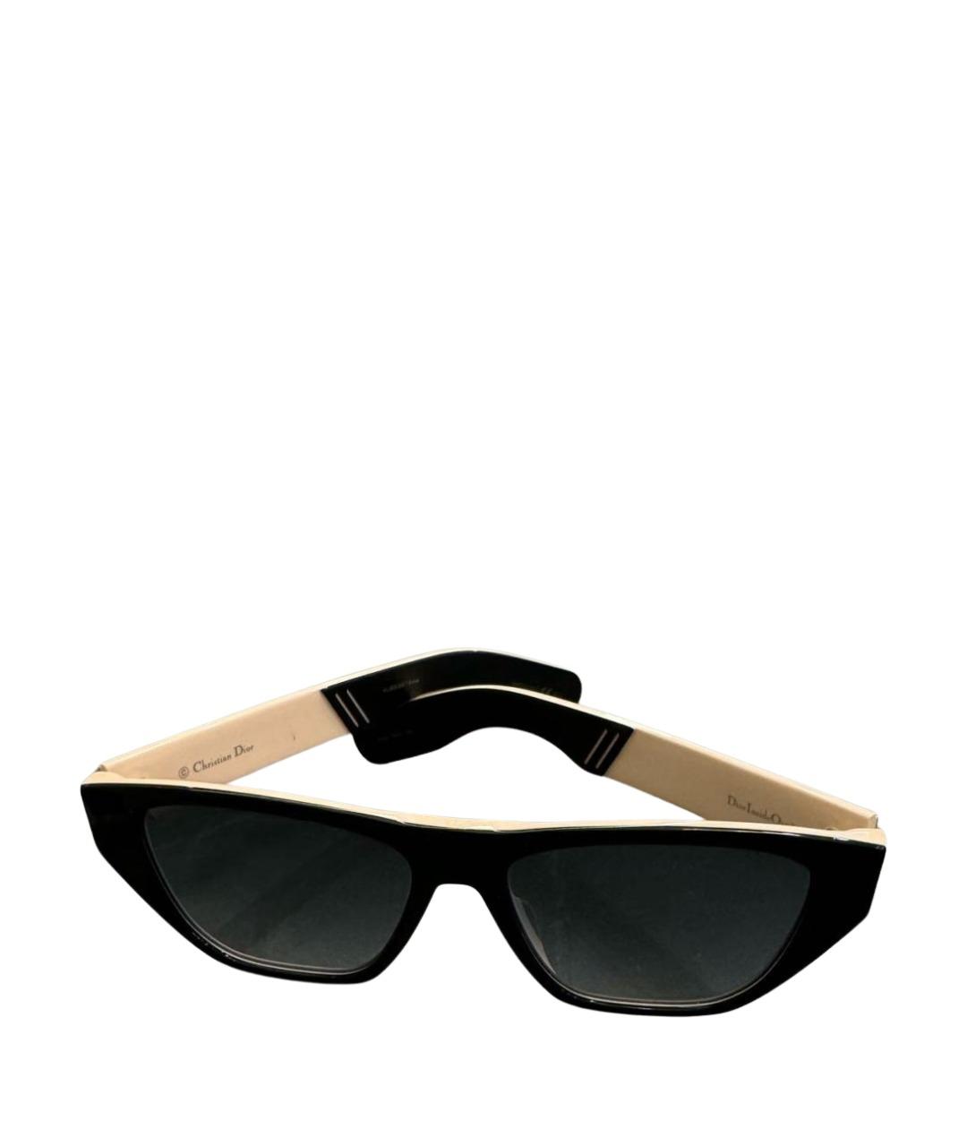 CHRISTIAN DIOR Черные пластиковые солнцезащитные очки, фото 1