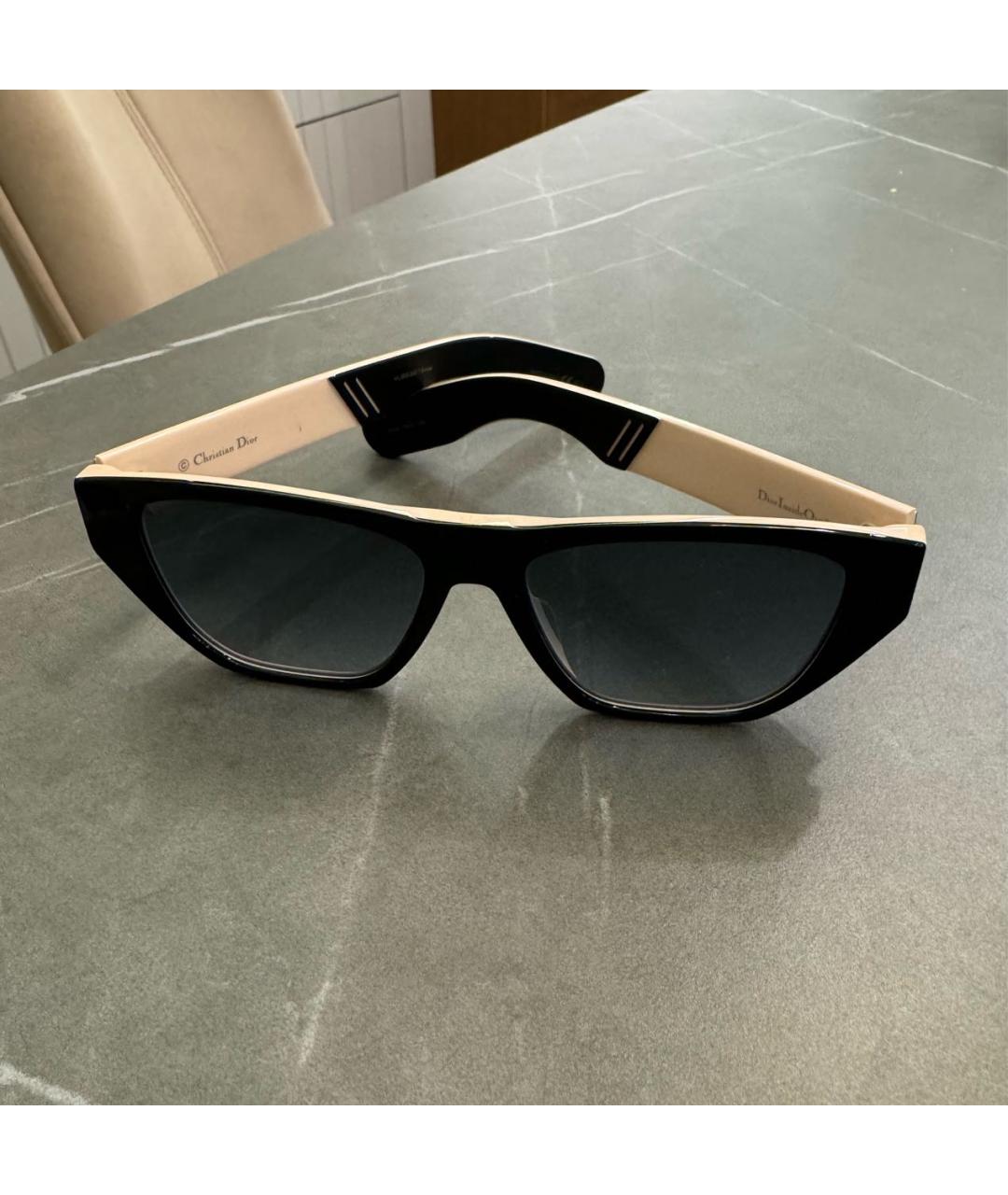 CHRISTIAN DIOR Черные пластиковые солнцезащитные очки, фото 5
