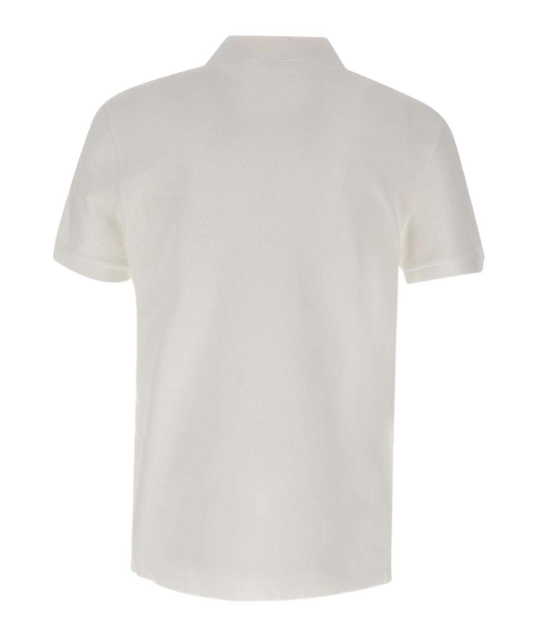 LACOSTE Белое хлопковое поло с коротким рукавом, фото 2
