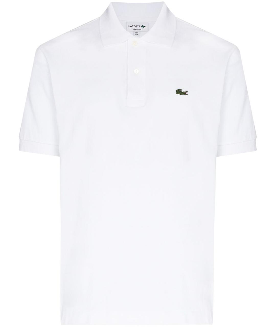 LACOSTE Белое хлопковое поло с коротким рукавом, фото 1
