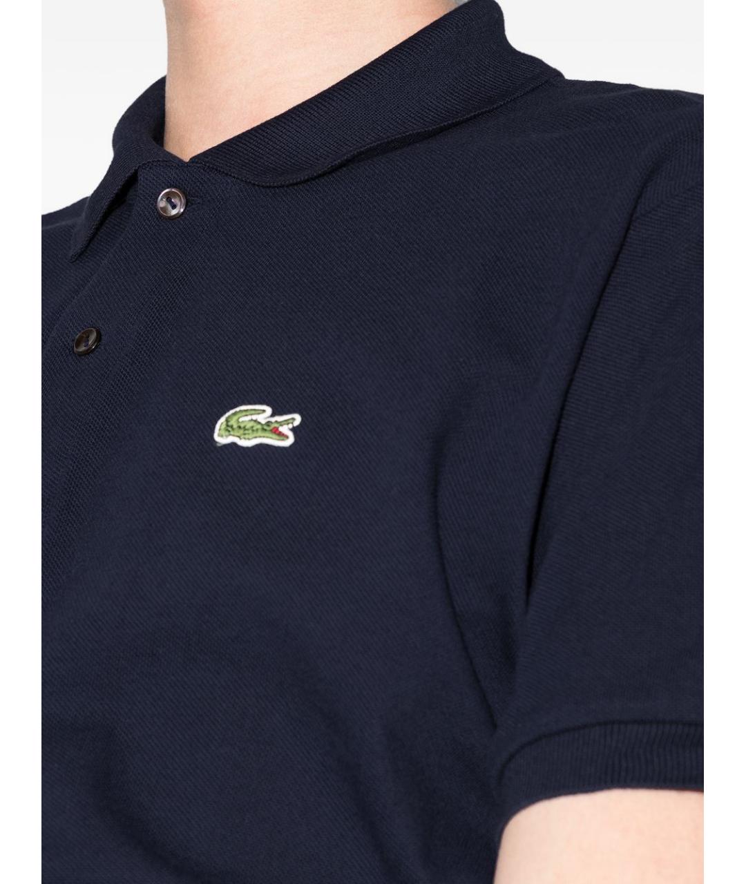 LACOSTE Синее хлопковое поло с коротким рукавом, фото 5