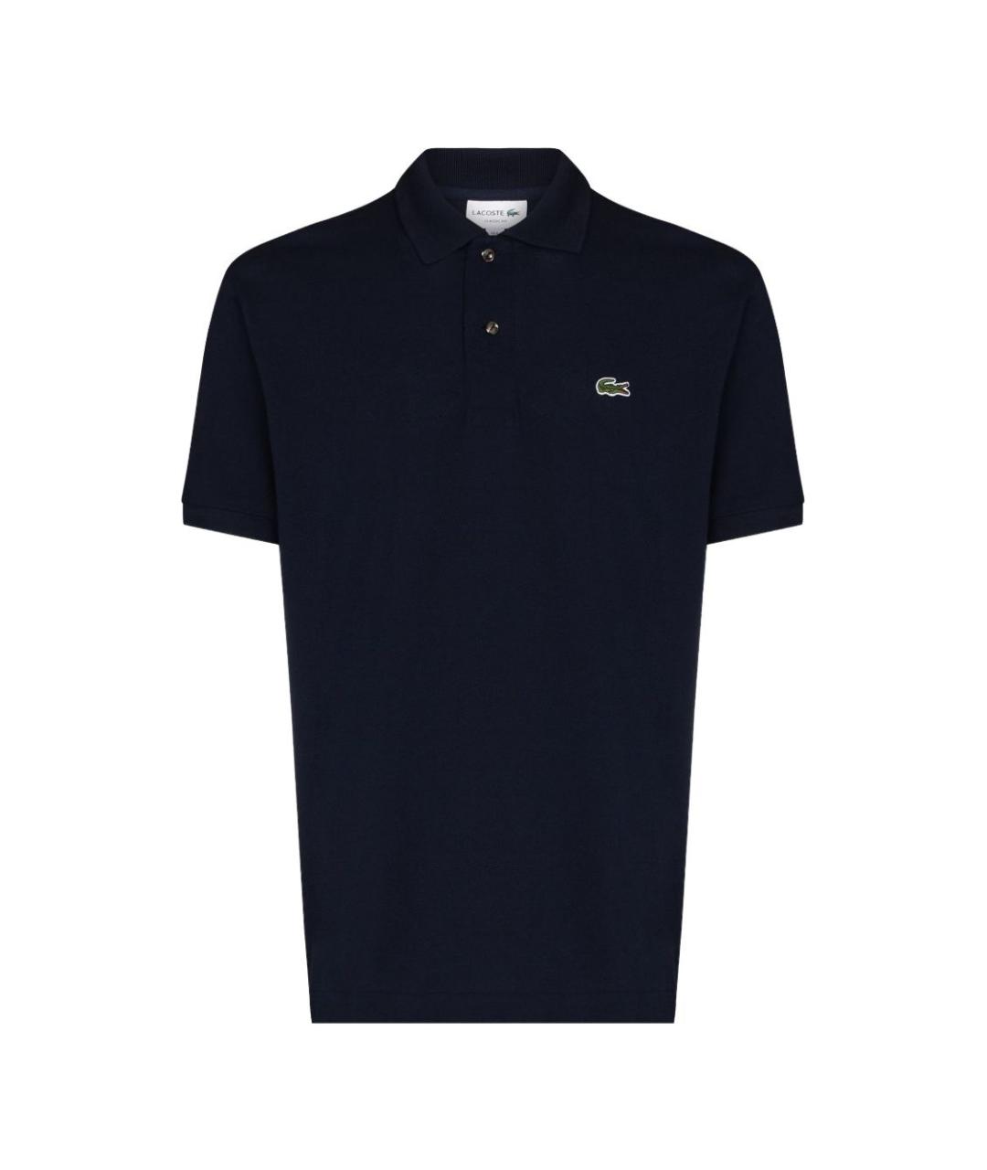 LACOSTE Синее хлопковое поло с коротким рукавом, фото 1